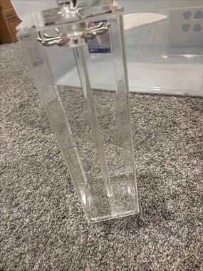 Vintage Clear Acrylic Umbrella Jewelry Stand - Transparent Home Accent